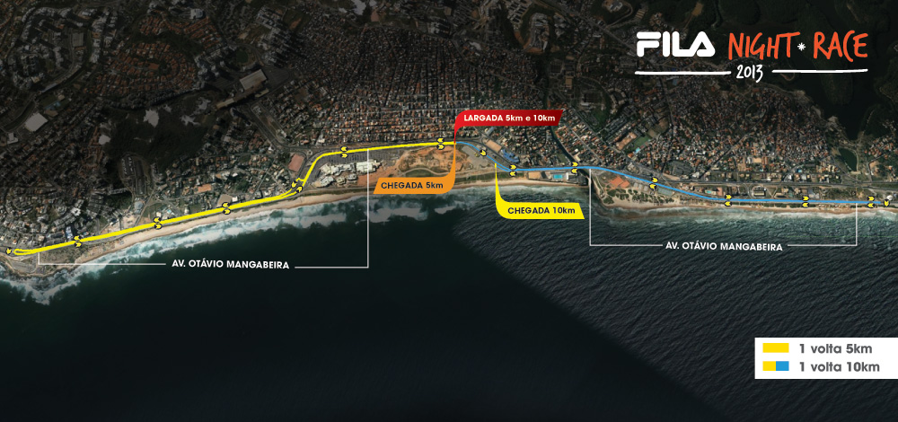 Fila Night Race Salvador 2013_percurso