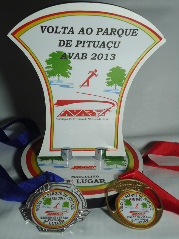 Receberão troféus os primeiros colocados de cada faixa etária (masculina e feminina) e medalhas diferenciadas os 2º e 3º colocados de cada categoria
