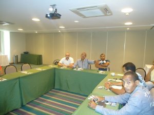 No Encontro dos treinadores houve um momento de debate sobre as corridas de rua na Bahia (Foto: ATEC-BA)