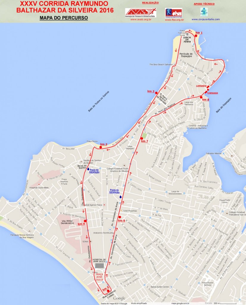 Mapa Corrida Raimundo Baltazar 2016_Retorno na R Frederico Lisboa