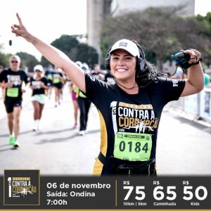 1a Corrida Contra a Corrupção_corredora no percurso