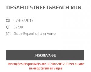 Desafio Street & Beach Run 2017_banner inscrições