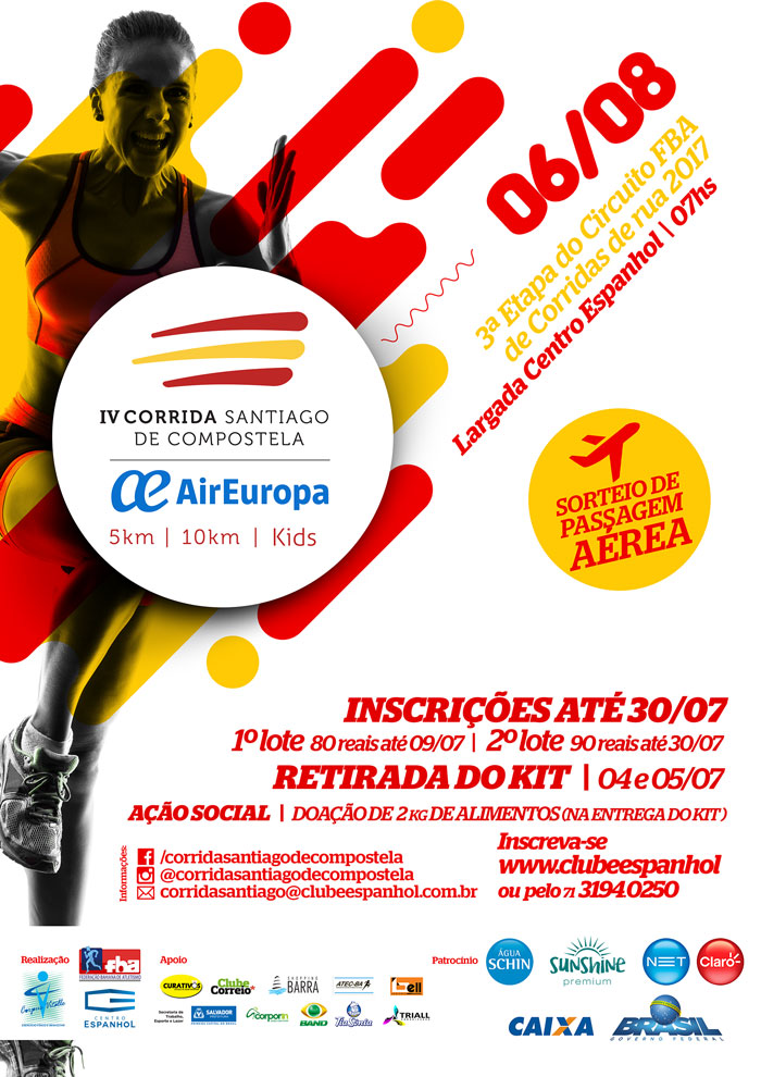Banner cartaz IV Corrida Santiago de Compostela
